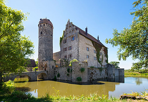 城堡,中间,弗兰克尼亚,巴伐利亚,德国,欧洲