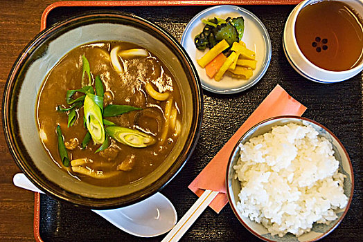 日本人,食物,汤,米饭,茶,奈良,日本