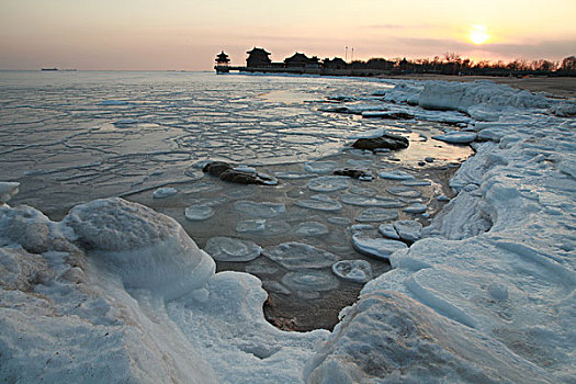 北戴河海冰