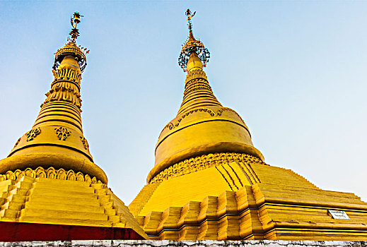 金色,佛塔,佛教寺庙,大金塔,仰光,缅甸,亚洲