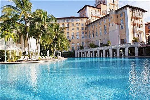 游泳池,豪华酒店,比尔提默酒店,珊瑚顶市,佛罗里达,美国