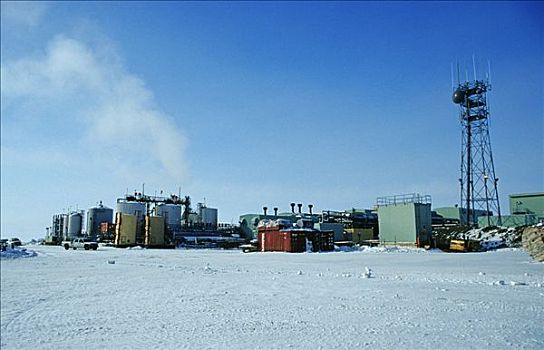 油,场所,冬天,普拉德霍湾,阿拉斯加,美国