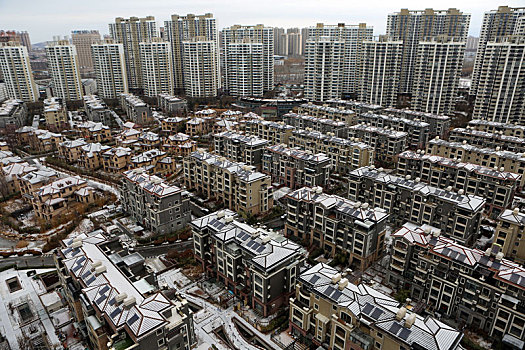 秦皇岛金海湾北戴河浅水湾辛丑牛年第一场春雪景色怡人