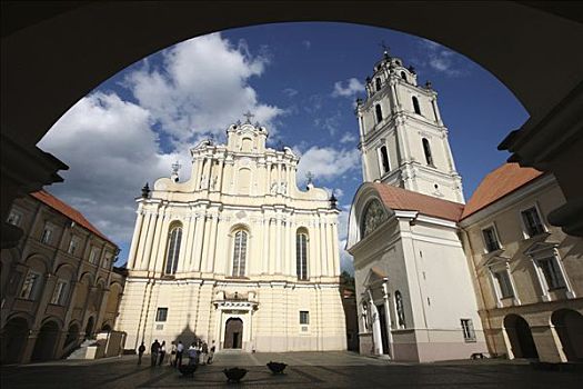 教堂,大,大学,历史,中心,维尔纽斯,立陶宛,波罗的海国家,东北方,欧洲