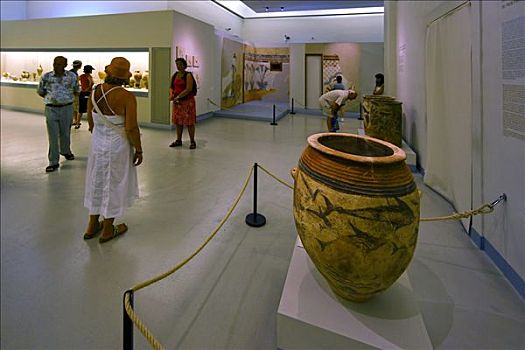 史前,考古博物馆,圣特林,爱琴海,希腊