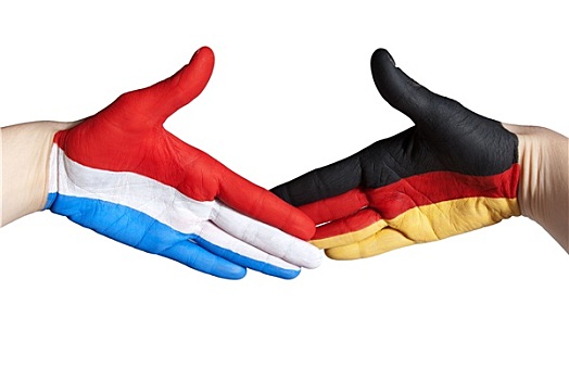 荷兰人,德国,握手
