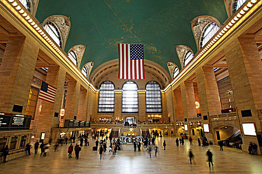 室内,风景,中心,车站,曼哈顿,纽约,美国