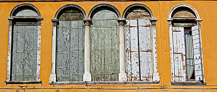 窗户,威尼斯,威尼托,意大利,欧洲