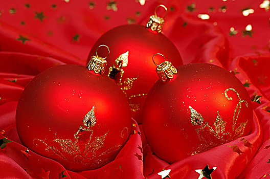 圣诞节,圣诞树装饰,玻璃,球,红色