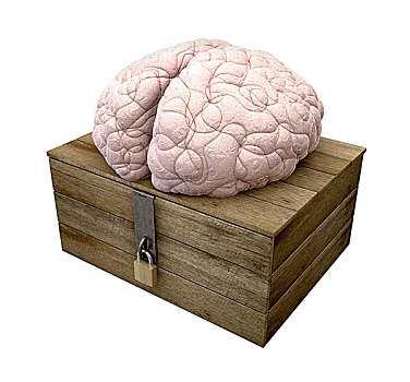 思考,户外,盒子,大脑