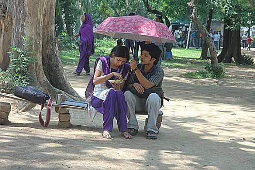 两个,朋友,达卡,大学,孟加拉,四月,2008年