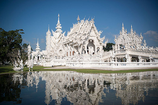 泰国,清莱,寺院,白色,庙宇