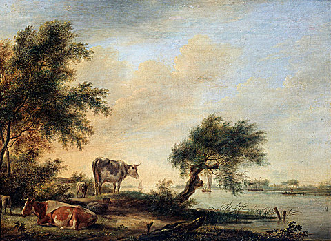 风景,牧群,18世纪,艺术家