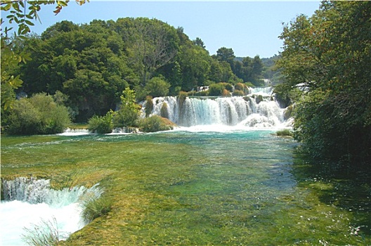 瀑布,卡尔卡,国家公园,克罗地亚