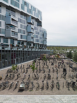 房子,公寓,自行车停放,哥本哈根,丹麦