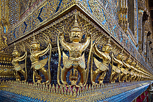 泰国,曼谷,城市,皇宫,寺院,特写
