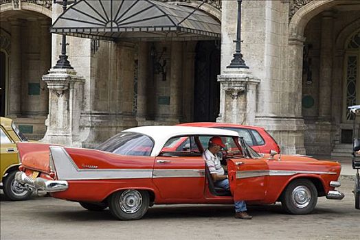 古巴,哈瓦那,旧式,美洲,汽车