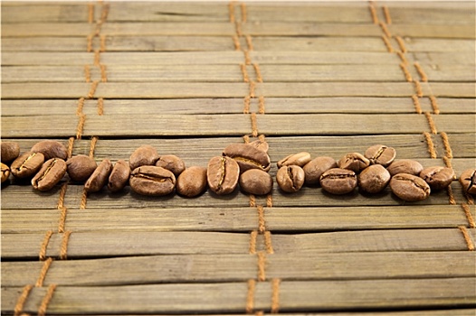 咖啡豆,旧式,木板