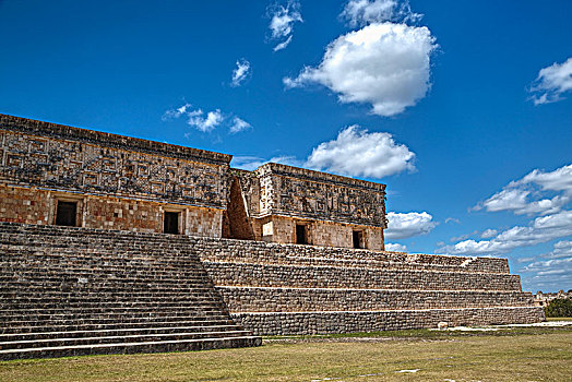 宫殿,乌斯马尔,玛雅人遗址,尤卡坦半岛,墨西哥