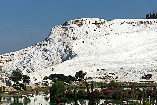 凝灰石,水池,平台,棉花堡,土耳其