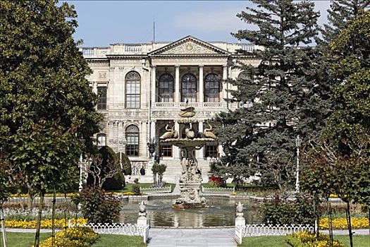天鹅,喷泉,宫殿,19世纪,伊斯坦布尔,土耳其