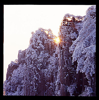 安徽,黄山,日出,云海,雪,雾淞,佛光,瀑布云