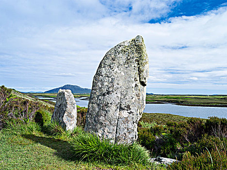 立石,北方,欧洲,苏格兰,大幅,尺寸