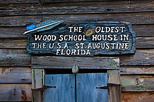美国,佛罗里达,木头,校舍,北美