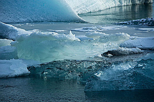 冰块,融化,冰河,泻湖,杰古沙龙湖,冰岛