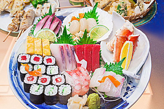 日本,本州,东京,海鲜,餐馆,塑料制品,食物,展示