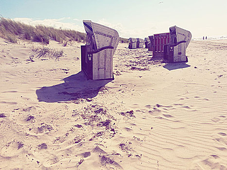 沙滩椅,波罗的海,海滩