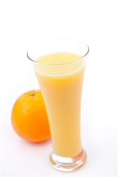 橙色,后面,满杯,橙汁