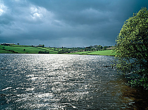 湖,爱尔兰,靠近