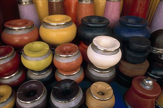 摩洛哥,玛拉喀什,特写,色彩,烟灰缸