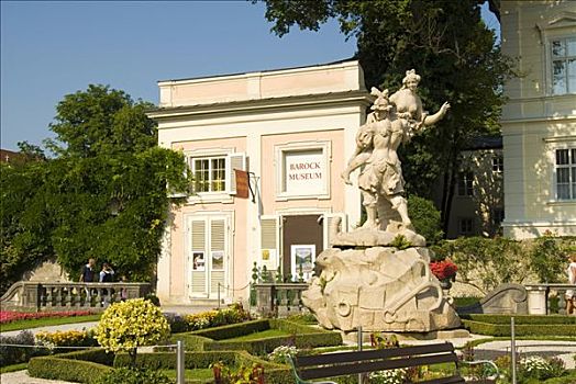 博物馆,巴洛克,米拉贝尔花园,萨尔茨堡,奥地利