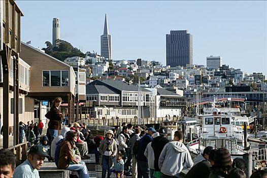 码头,渔人码头,旧金山,加利福尼亚,美国,北美