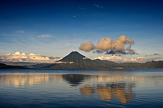 阿蒂特兰湖,火山,危地马拉,中美洲