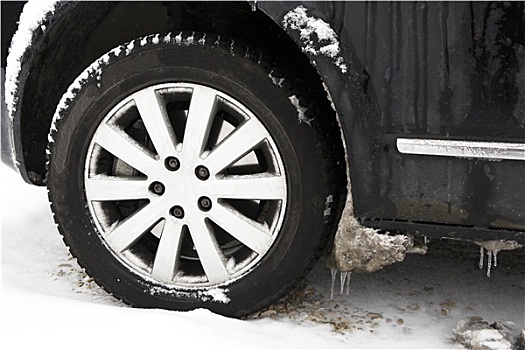冰冻,冰,汽车,轮胎