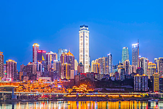 夜景,重庆,城市,建筑
