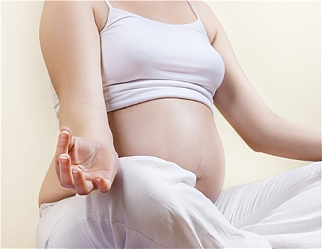 孕妇,练习,瑜珈