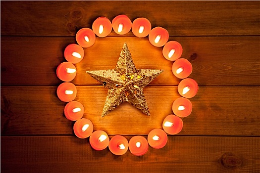 圣诞节,蜡烛,圆,上方,木头,象征