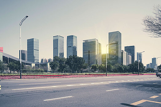 仰拍城市建筑和建筑景观