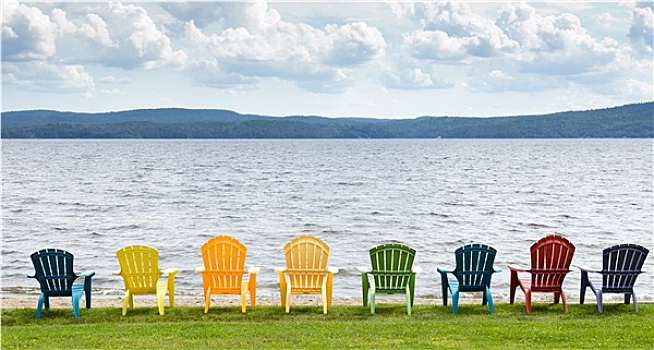 湖岸,椅子