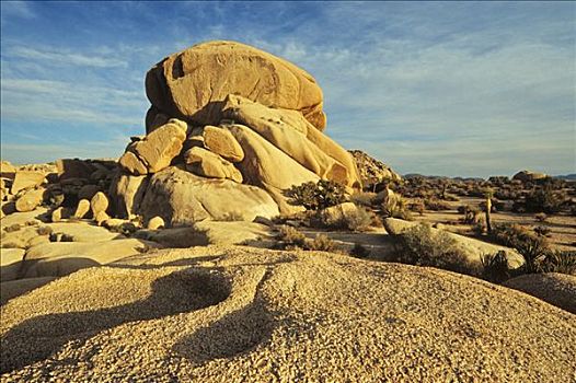 花冈岩,石头,约书亚树国家公园,加利福尼亚,美国