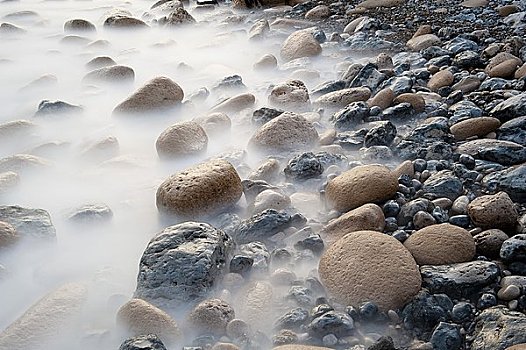 岩石,海岸线,潮汐