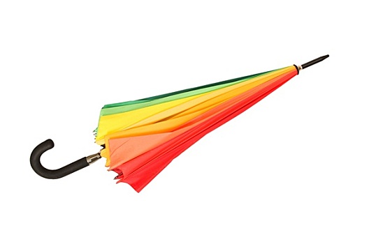 彩色,伞,隔绝,白色背景