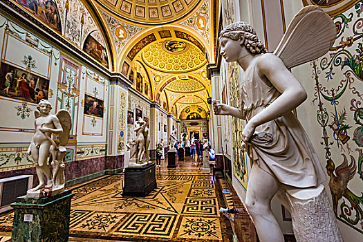 画廊,历史,古老,绘画,雕塑,冬宫博物馆,彼得斯堡,俄罗斯