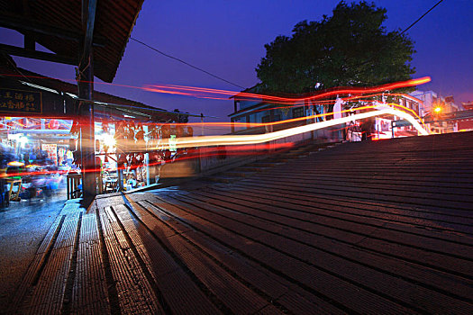 夜色,道路,车流