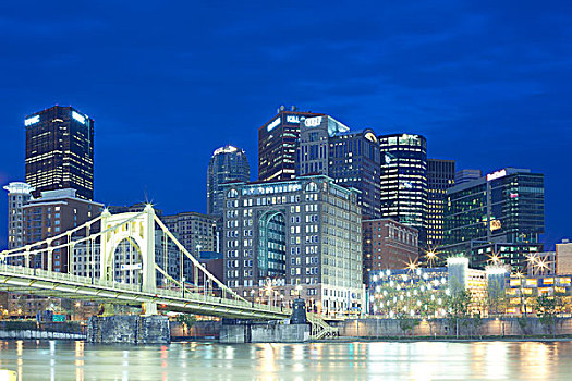 桥,市区,匹兹堡,宾夕法尼亚,美国