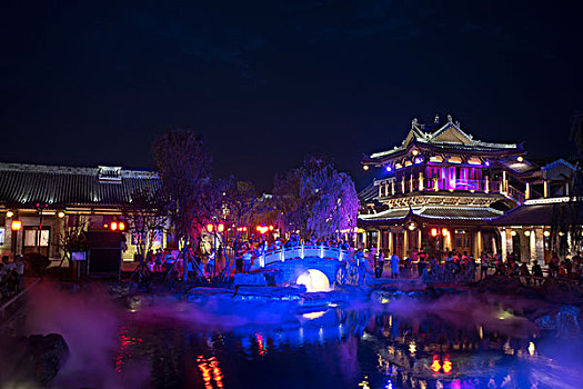 洛阳洛邑古城夜景